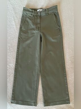 Everlane Olive Wide-Leg Crop Pants